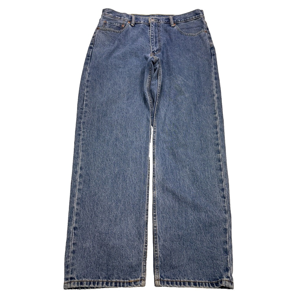 Levis 550 Jeans Men 36x32 Blue Relaxed Fit Straight Tapered Perfect Fade Denim